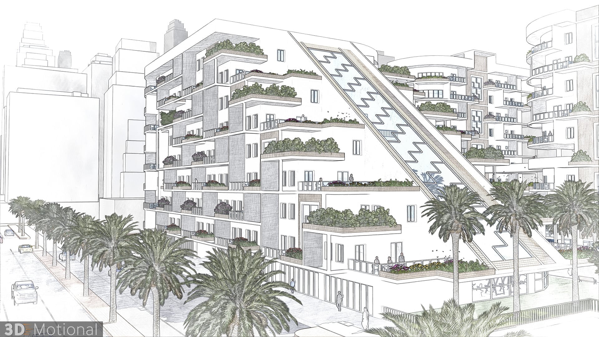 Modern Complex Housing Project - Al Dammam - sketch (8)