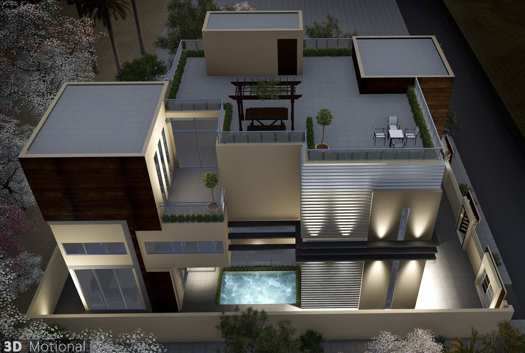 Modern Private Villa Exterior Animation - Riyadh (1)
